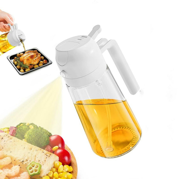 2-in-1 Oil Spray & Pour Bottle for Kitchen