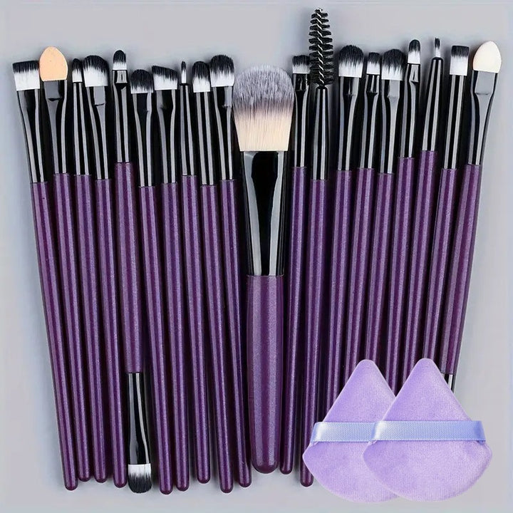20-Piece Makeup Brush Set with Sponges