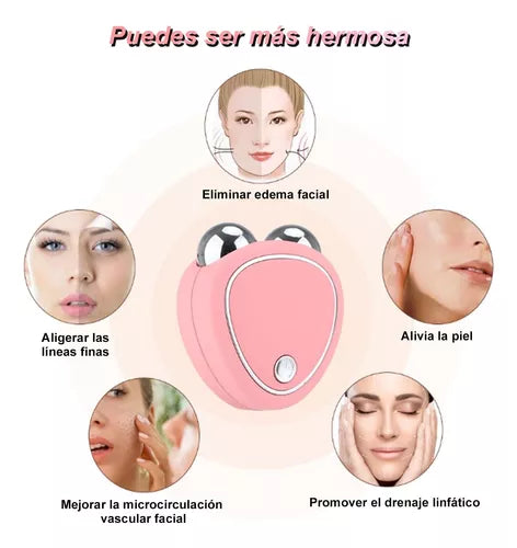 MASAJEADOR FACIAL CON MICROCORRIENTE