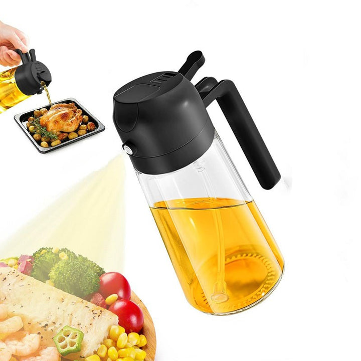 2-in-1 Oil Spray & Pour Bottle for Kitchen